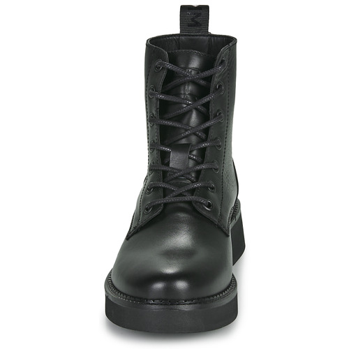 Tommy Jeans - TJW LACE UP FLAT BOOT - Noir