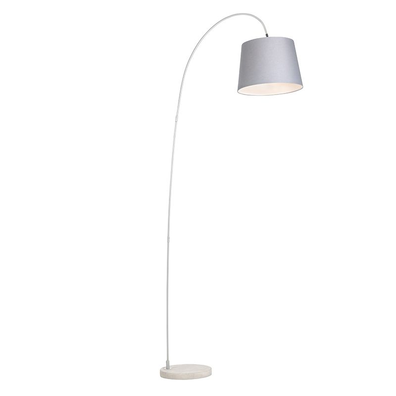 Moderne booglamp met grijze kap - Bend