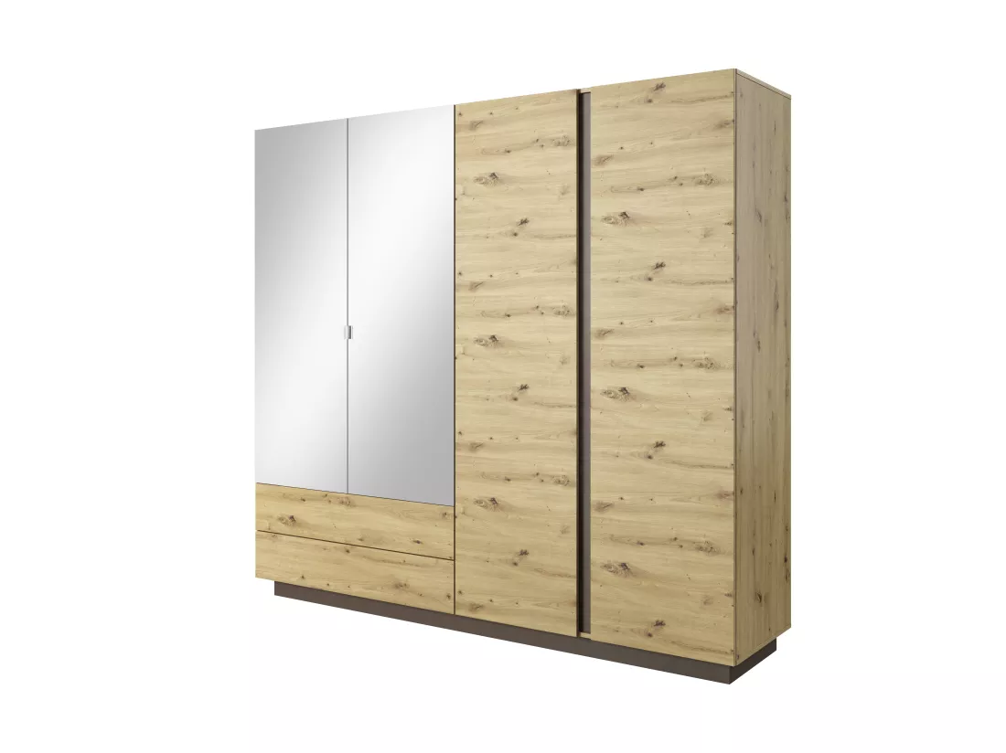 Armoire à portes battantes ARCO LED 220x54x203 Gris