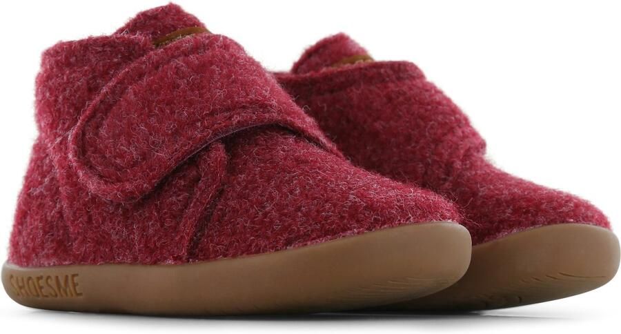 Shoesme Rood Vilten Slofje Baby Slofjes Unisex Red