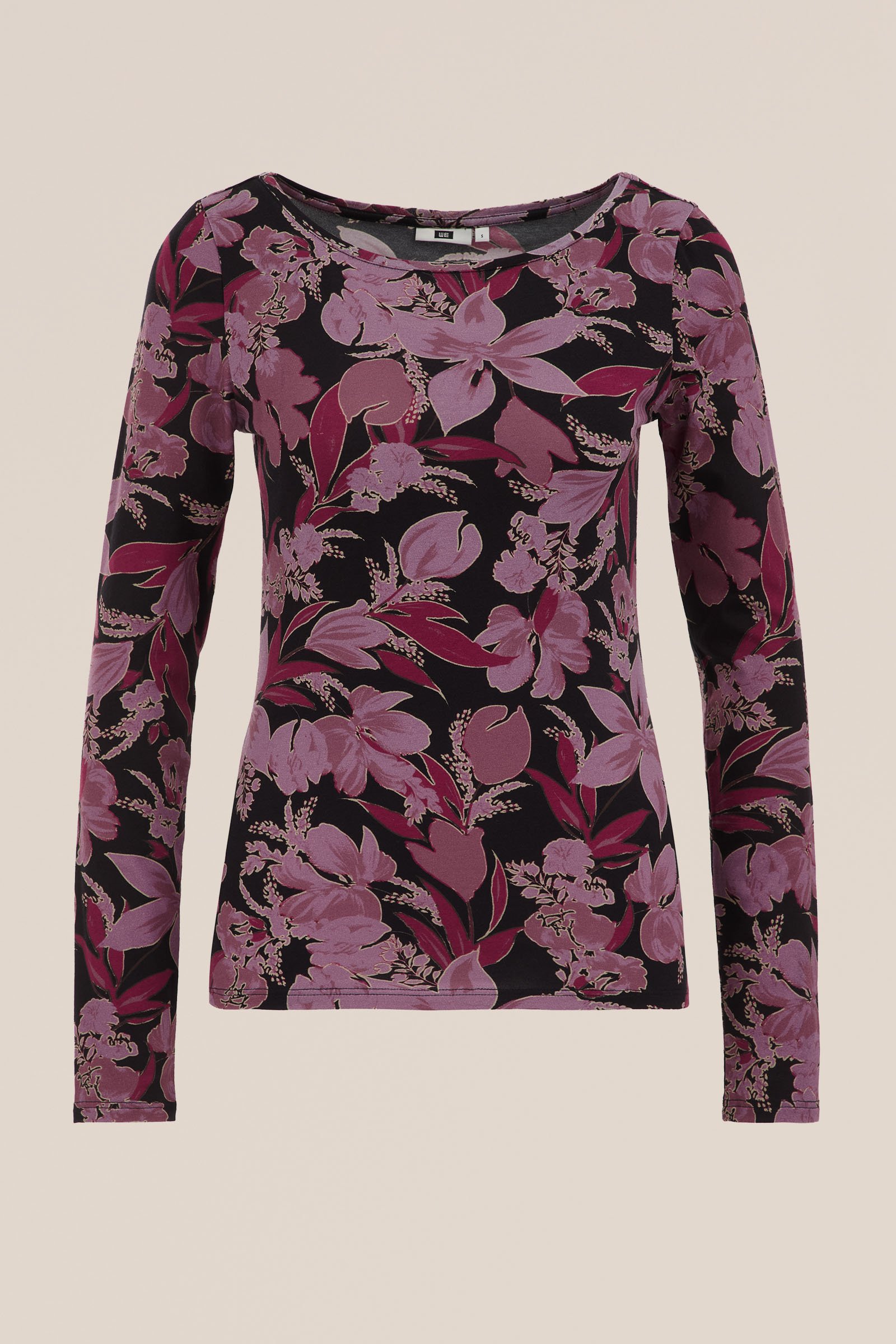 T-shirt met dessin WE Fashion Paars