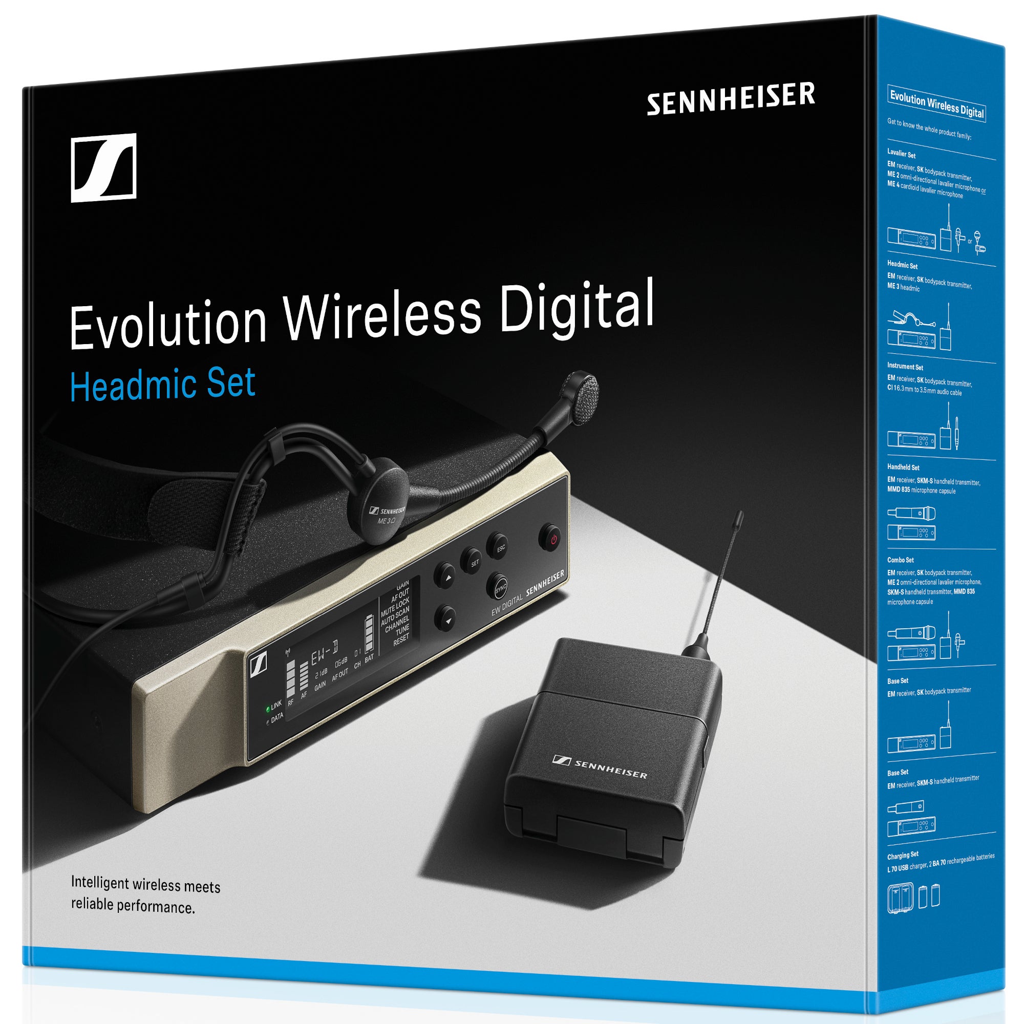 Sennheiser EW-D ME3 Set U1/5 draadloze headset microfoon (823.2 - 831.8 / 863.2 - 864.8)