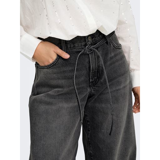 ONLY Gianna Straight Jeans, Washed Black, W30/L34