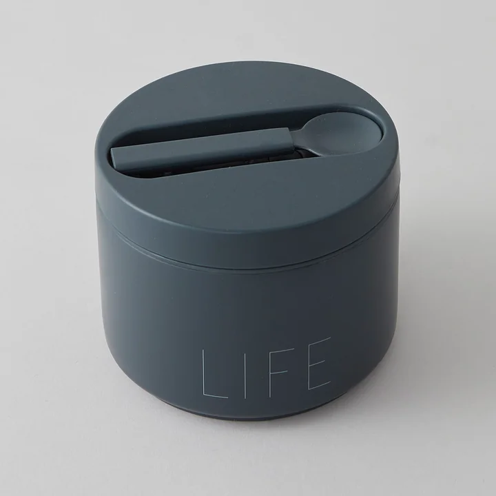 Design Letters - Travel Life Thermo Lunch Box large, Life / cool gray