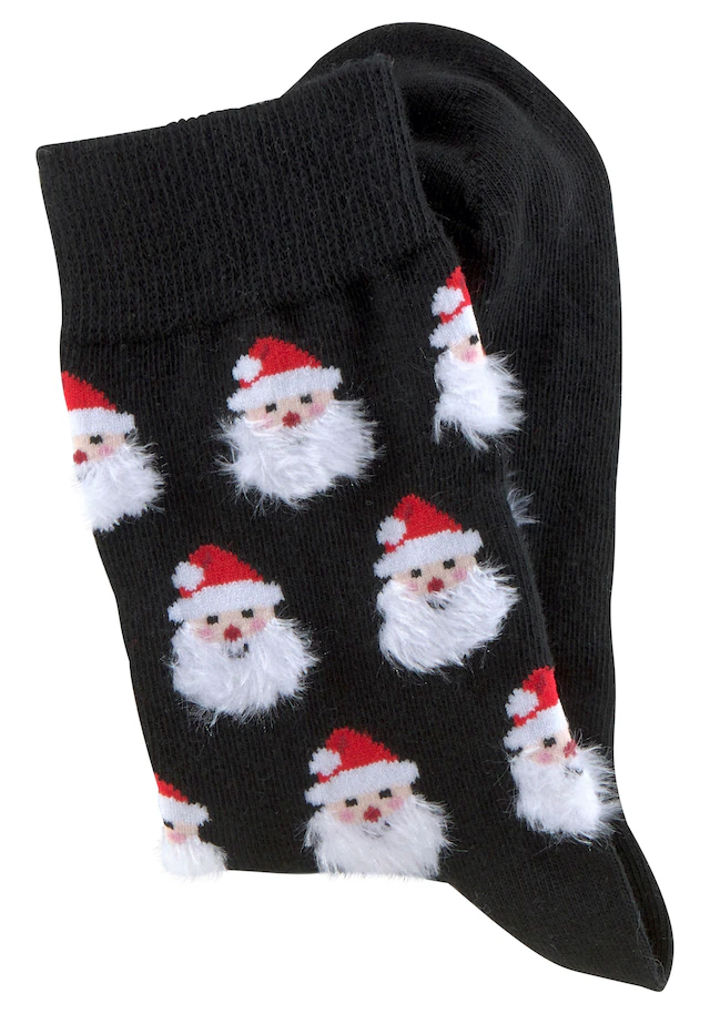 H.I.S Socken Packung, 3 Stk. tlg. mit lustigen Weihnachtsmotiven