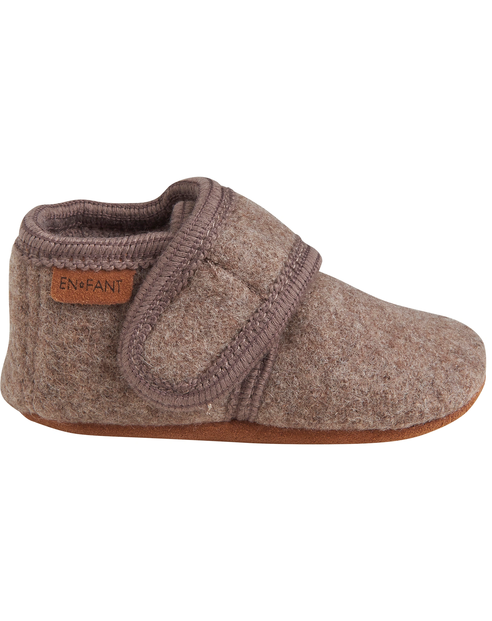 Klett-Krabbelschuhe MOBIL aus Wolle in walnut