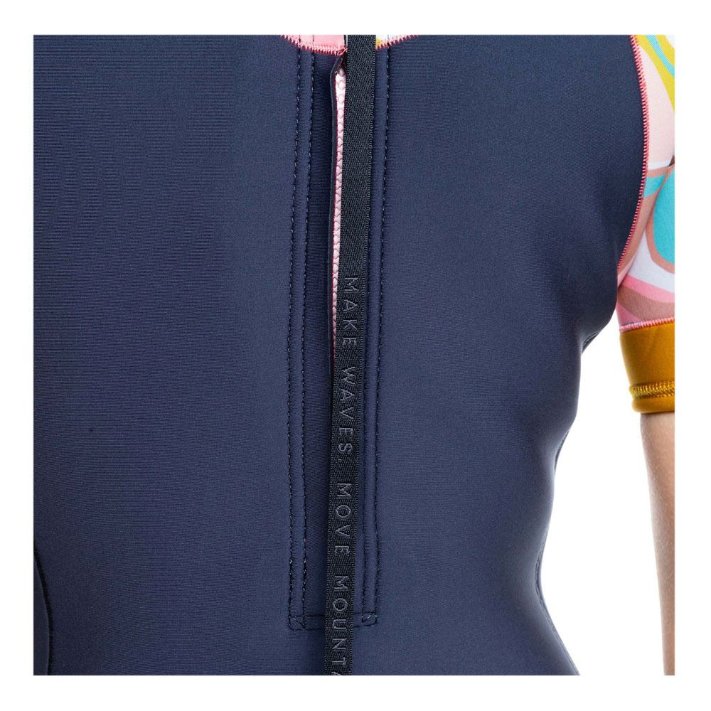 Roxy SYNCRO BZ - Combinaison shorty 2/2mm Femme jt gry/crl flm/tmpl