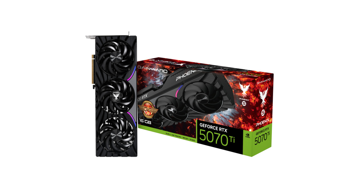 GainwardGeForce RTX 5070 Ti Phoenix-S GS grafische kaart  (DLSS 4, 3x DisplayPort, 1x HDMI)