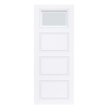 Arne & Bodil binnendeur ABT310 mat glas met blanke rand - extra wit afgelakt