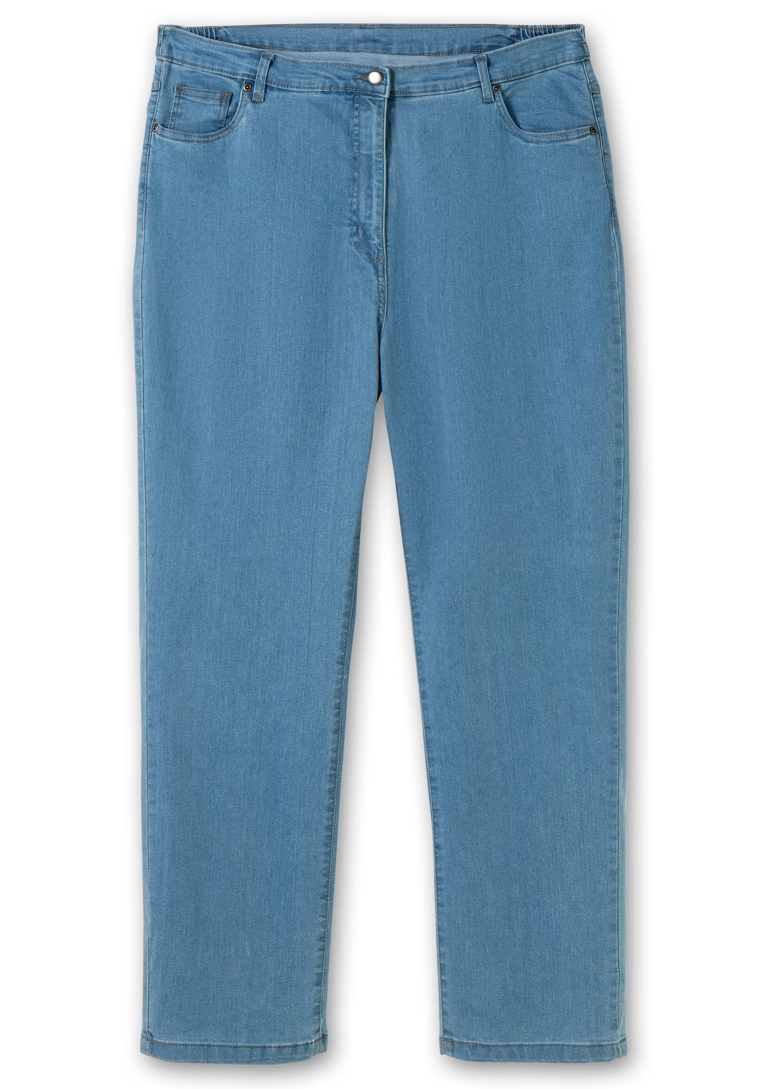 Gerade Jeans mit seitlichem Stretchbund