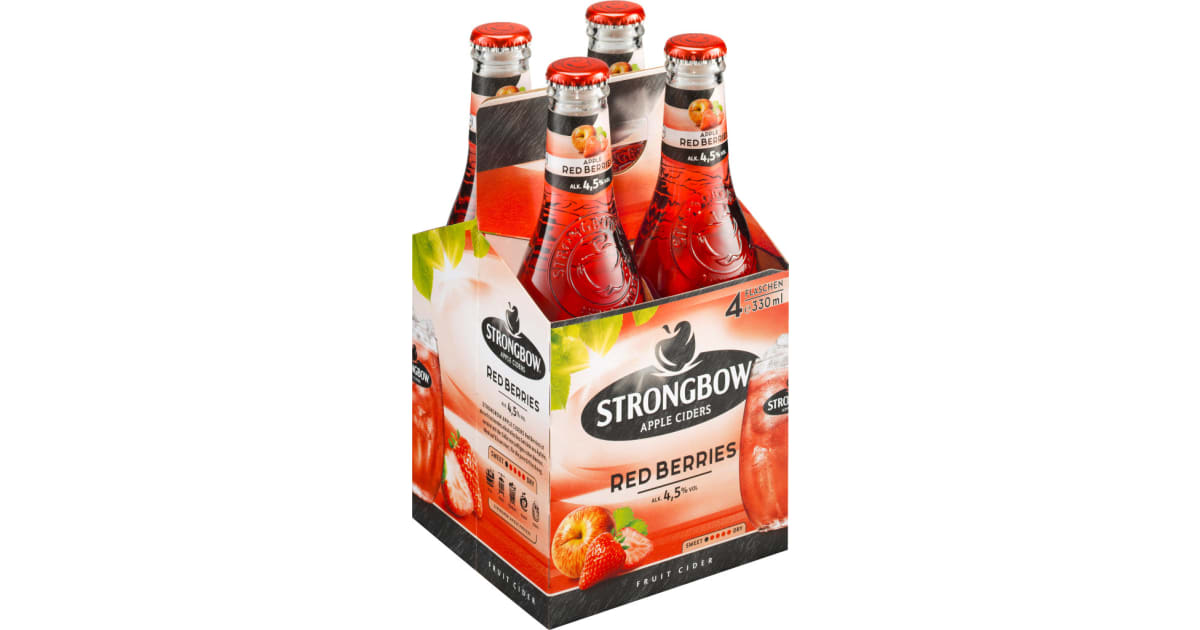 Strongbow Cider Red Berries Tray 4x 0,33 Liter (Einweg)