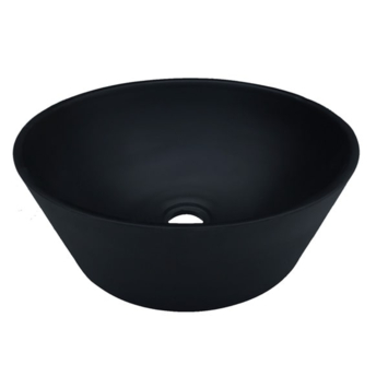 Allibert ronde opbouwwaskom Melio 40x15x40 cm mat zwart