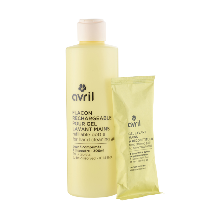 Kit gel lavant mains en pastilles Verveine + flacon