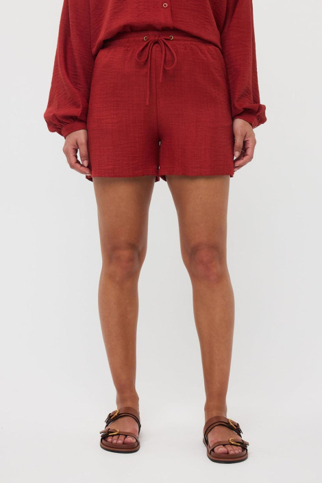Ydence rode dames korte broek