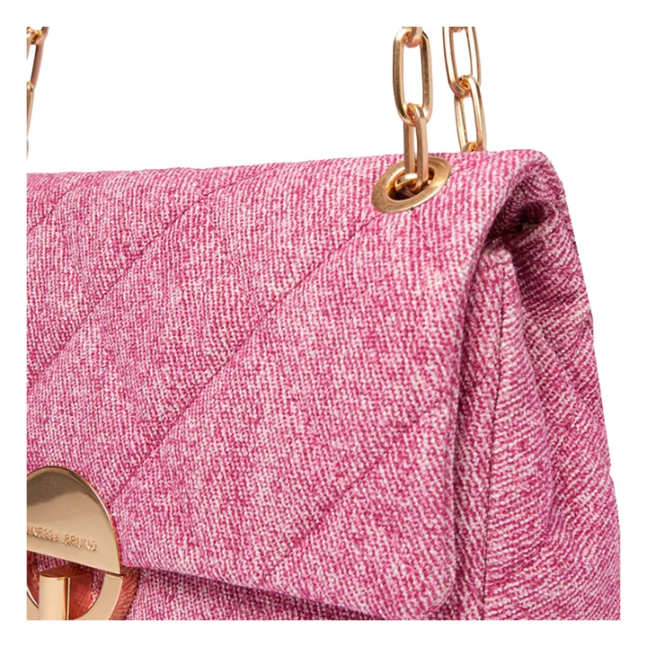 Vanessa Bruno Sac Moon MM Effet Denim Délavé | Rose fuschia