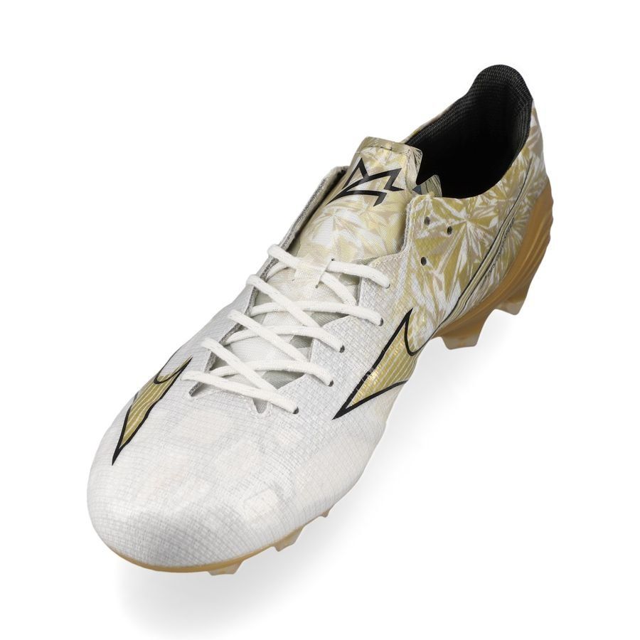 Mizuno Alpha Elite FG/AG Prism Gold - Blanc/Doré/Noir