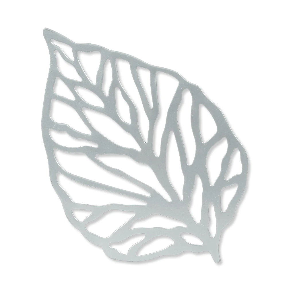 Dessous de verre feuille silver 15 cm Table passion
