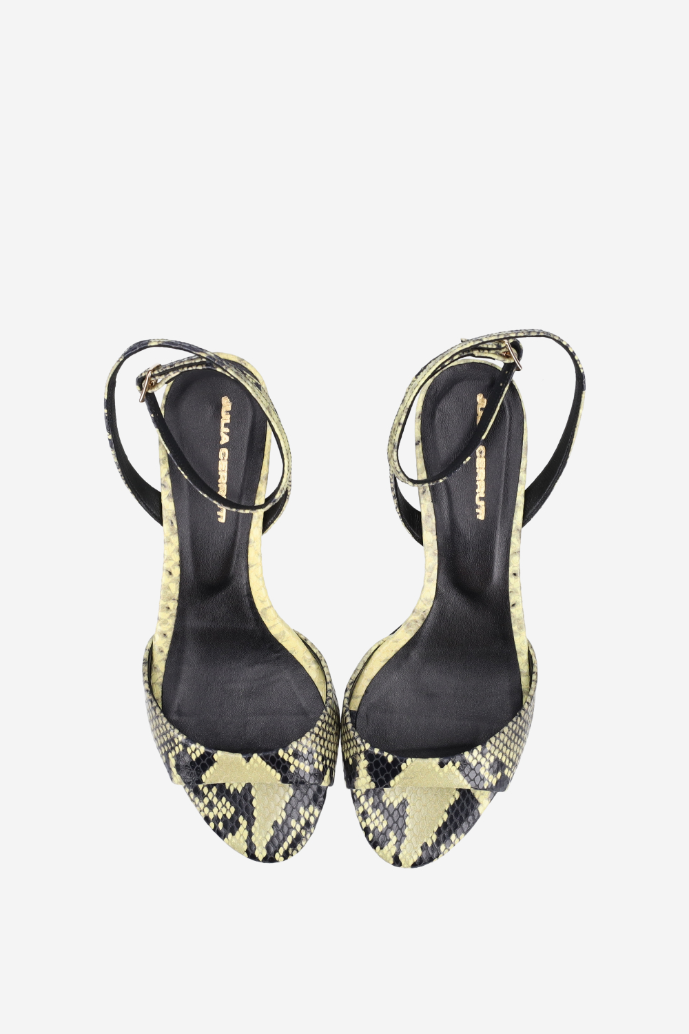 Pitone leather heeled sandals