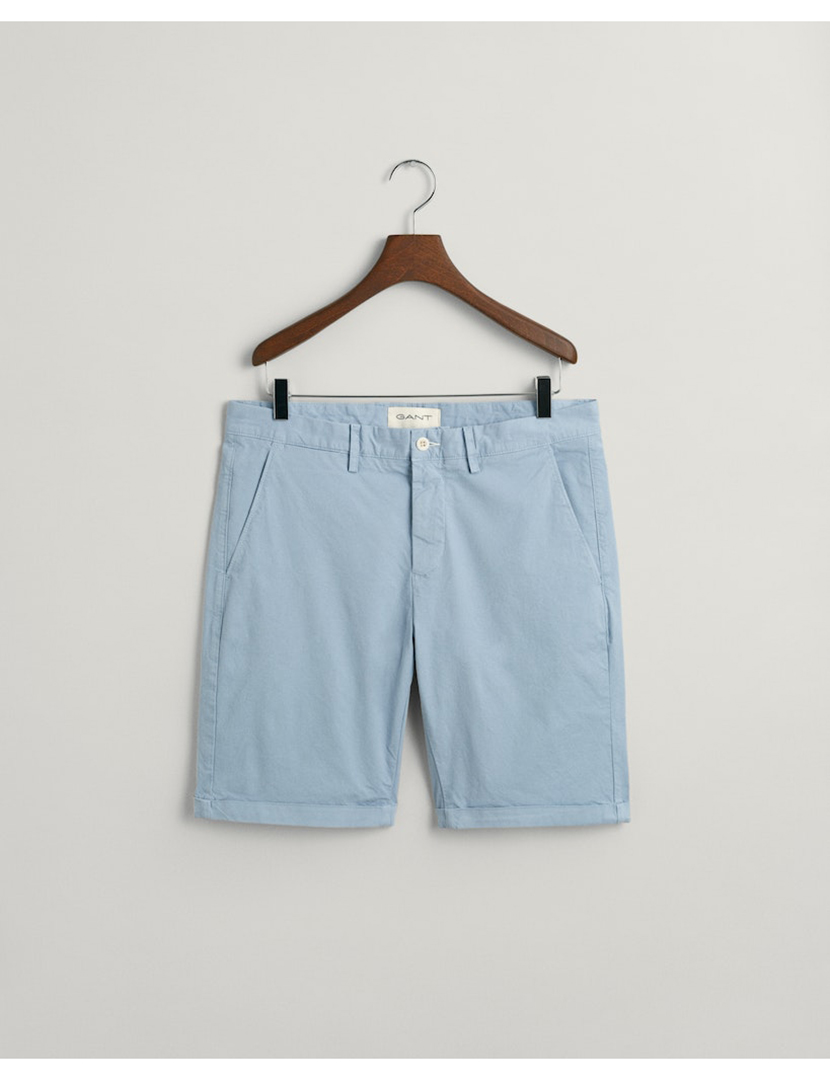 Sunfaded Regular Ft Light Blue Shorts