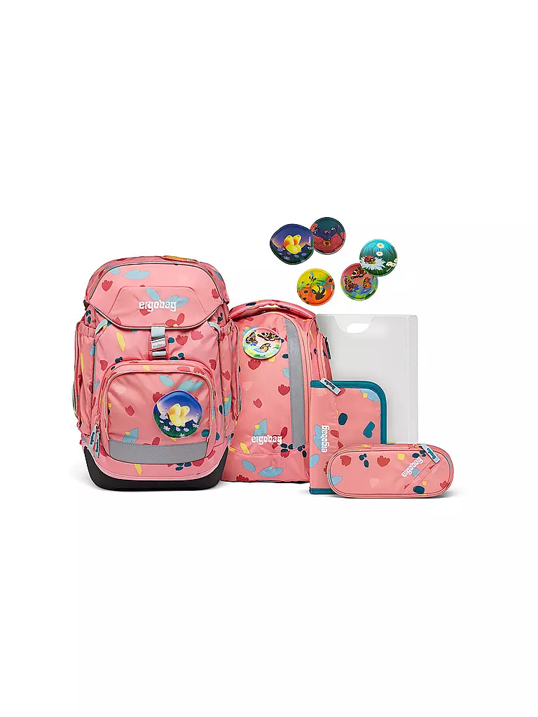 ERGOBAG Schultaschen Set 6-tlg. Pack - ZitronenfaltBär rosa