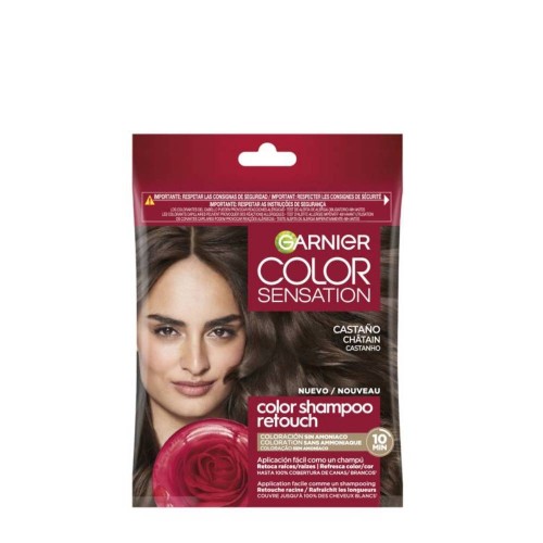 Garnier Color Sensation Color Shampoo Retouch Coloração Semi-Permanente 4.0 Castanho