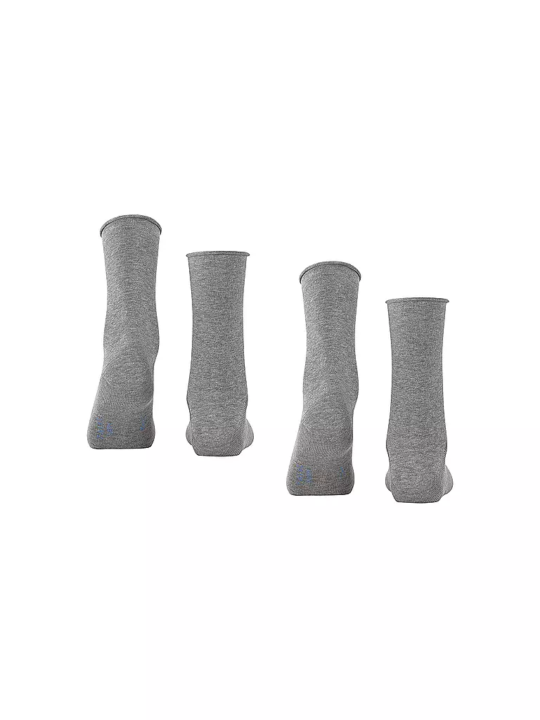 FALKE Happy Socken 2er Pkg light grey mel. grau