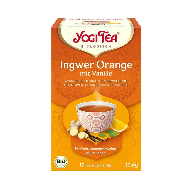 Yogi Tea Ingwer Orange + Vanille Bio, 17X1.8 g