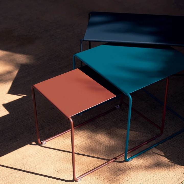 Fermob - Oulala Satztische Set, acapulcoblau / gewittergrau / gletscherminze