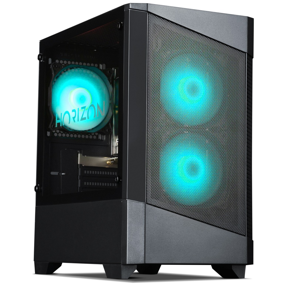 Horizon 500 R5 Gaming-PC mit 16 GB RAM, 500 GB SSD, 24-Zoll-Monitor, Tastatur und Maus (Bundle)