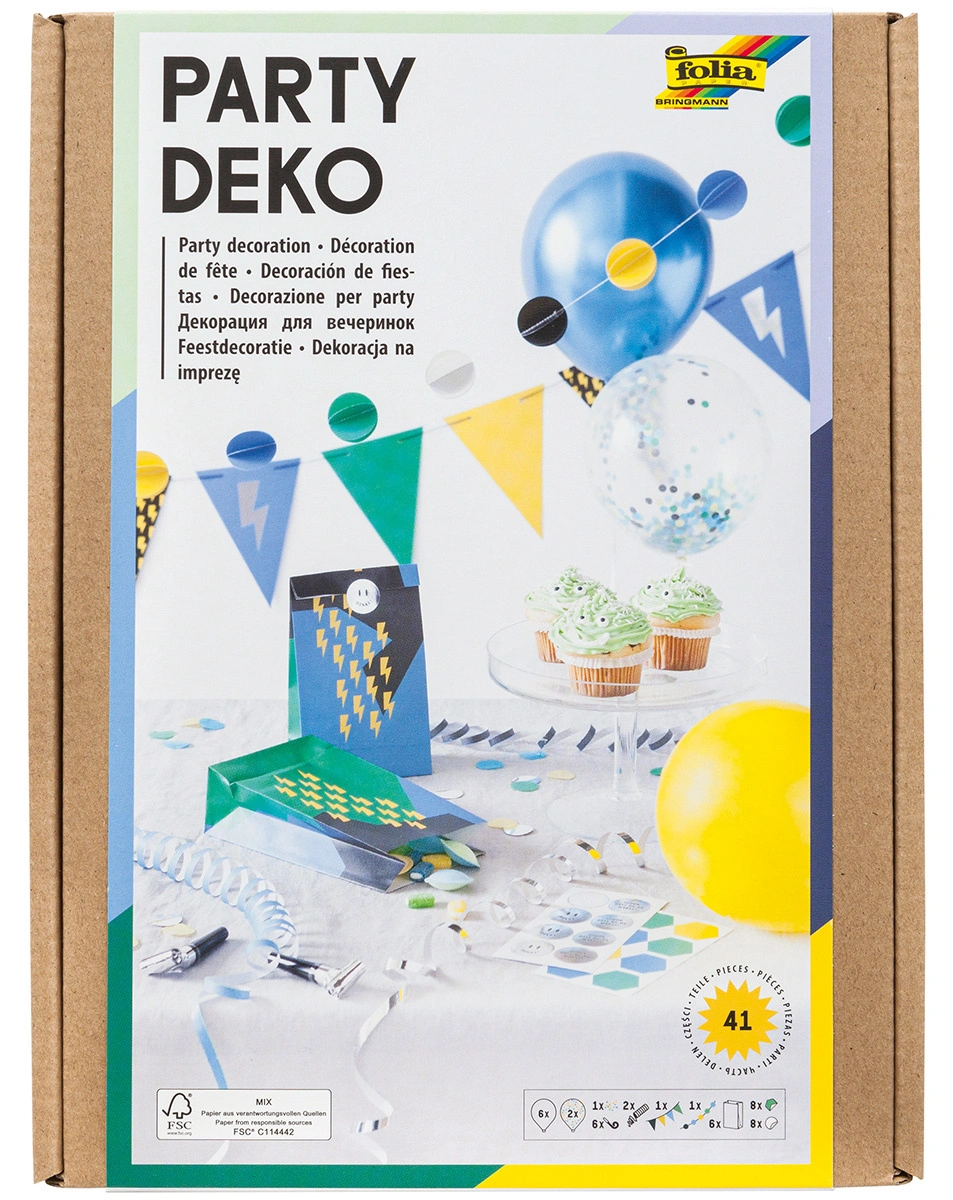 Party-Box DEKO BOYS 40-teilig in bunt