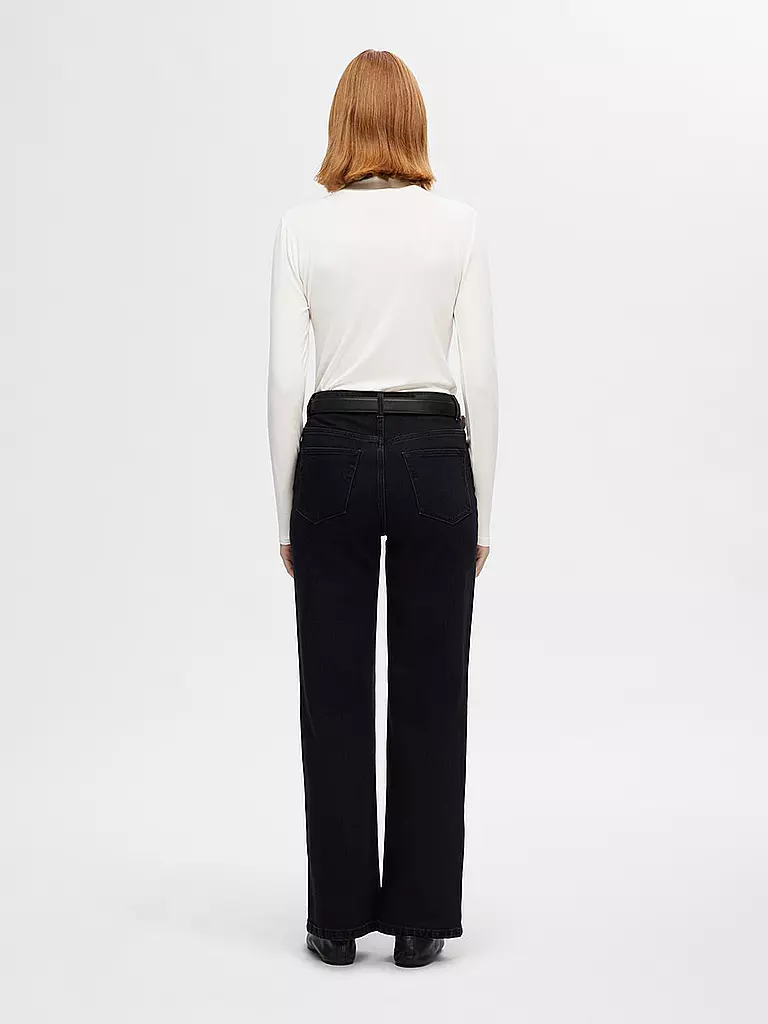 SELECTED FEMME Langarmshirt SLFMANJA weiss