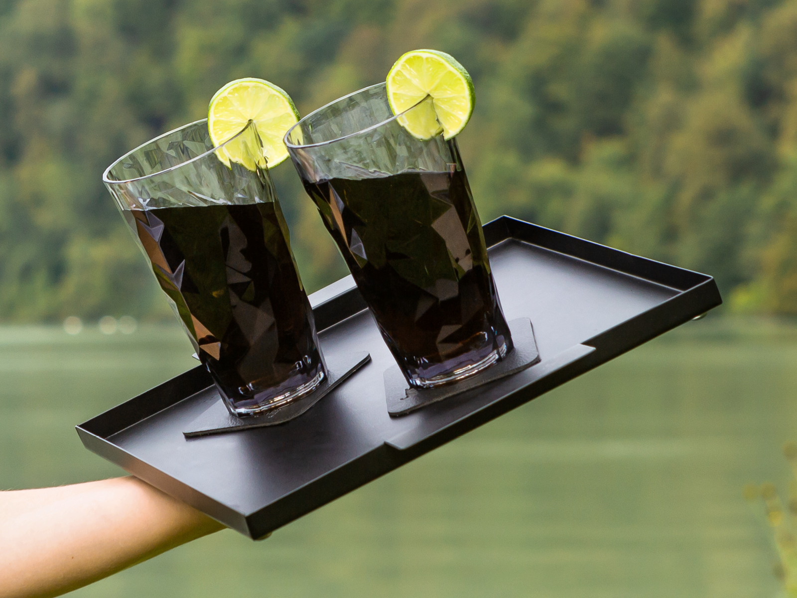 Silwy 2-delige set grijs magnetische Hightech longdrinkglazen