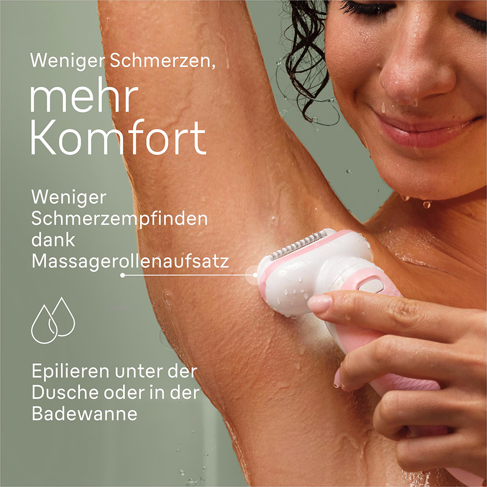 Silk-épil 9 9-030 SensoSmart Epilierer Haarentfernung Elektrischer Rasierer mit 2 Aufsätzen / Aufbewahrungstasche (225229) - Weiss