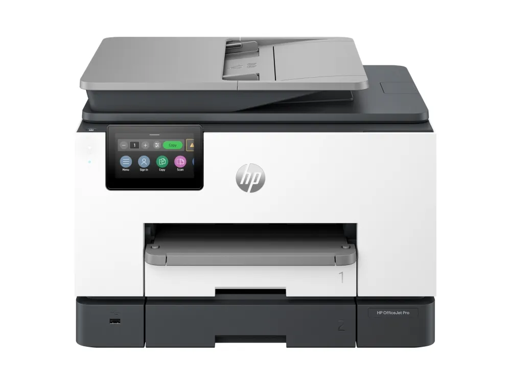 HP Officejet Pro 9130b All-in-One - Multifunktionsprinter - farve - blækprinter - Legal (216 x 356 mm) (original) - A4/Legal (medie) - op til 23 spm (kopiering) - op til 25 spm (udskriver) - 250 ark - 33.6 Kbps - USB 2.0, LAN, Wi-Fi(ac), USB vært - c
