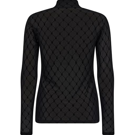 Hype The Detail Mesh Turtleneck Bluse, Black, L