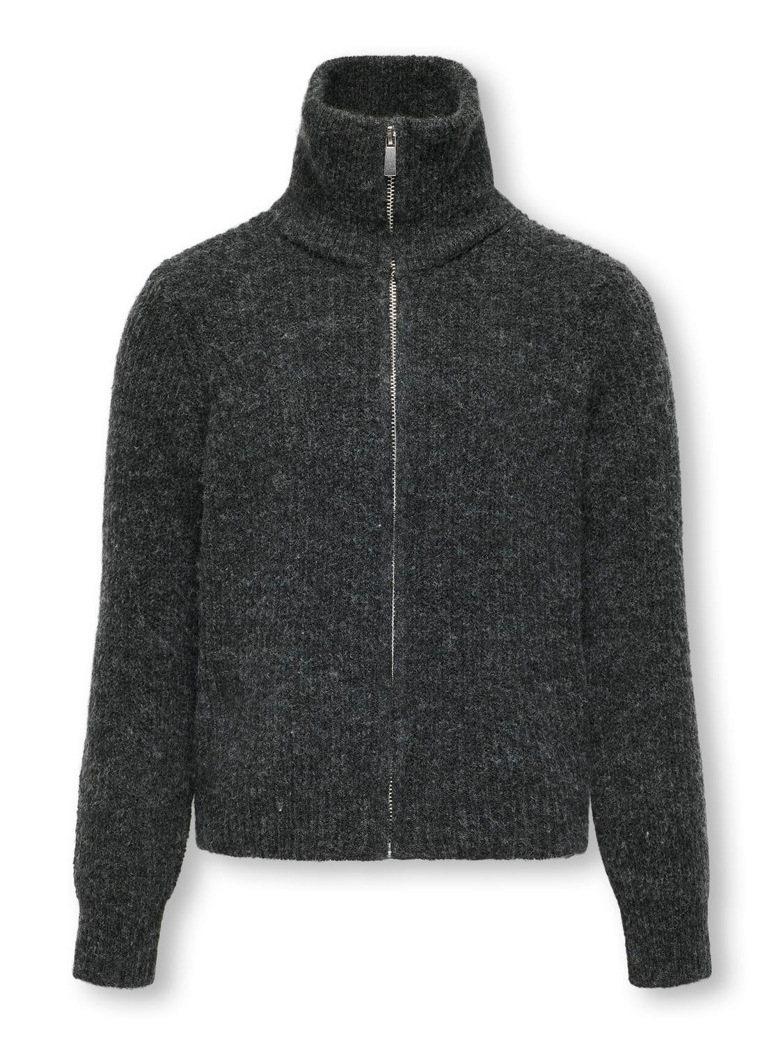 KOGFRIDI Strickjacke Dark Grey Melange