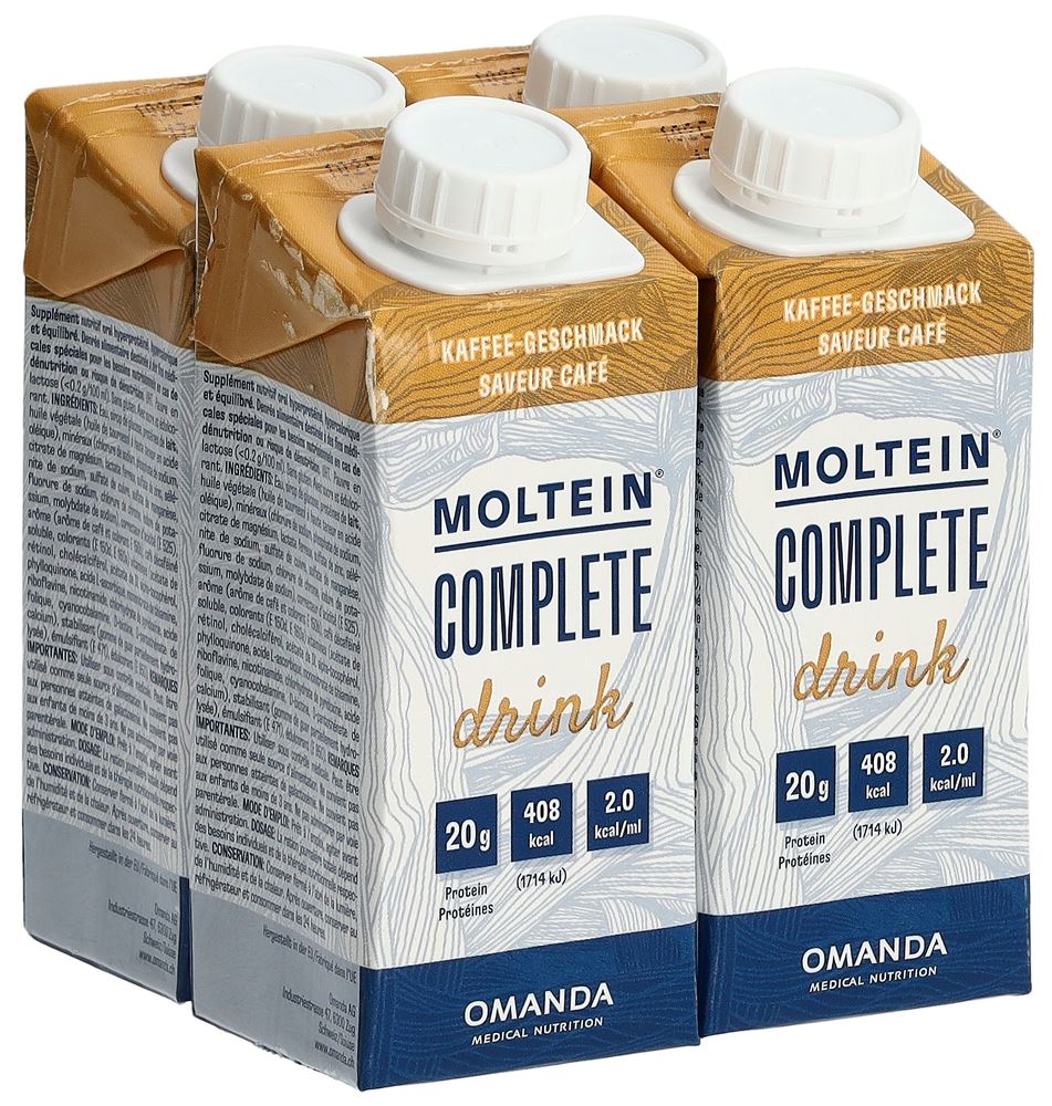 moltein Complete Drink<br>4 × 200 ml, Tetrapack, Emulsion zum Einnehmen, Kaffee
