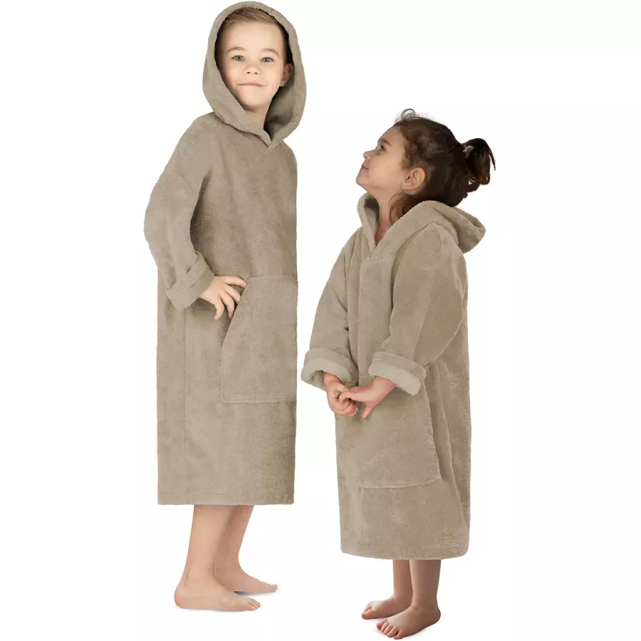 normani Kinder langarm Poncho Pichilemu Beige