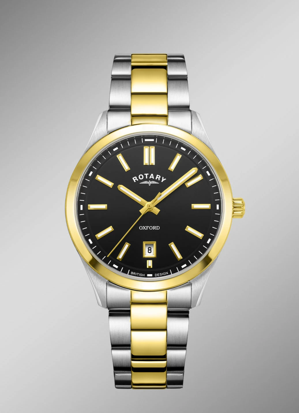 Rotary Quartz-Herrenuhr mit Edelstahlbandgehäuse