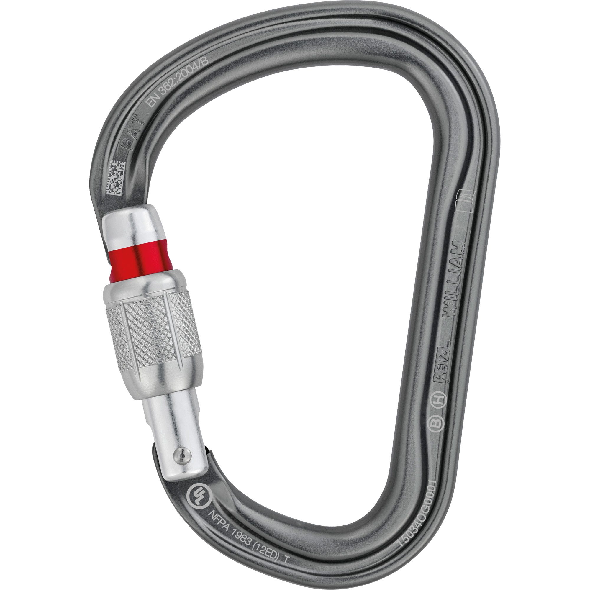 Petzl William SL Screw-Lock Karabiner grau
