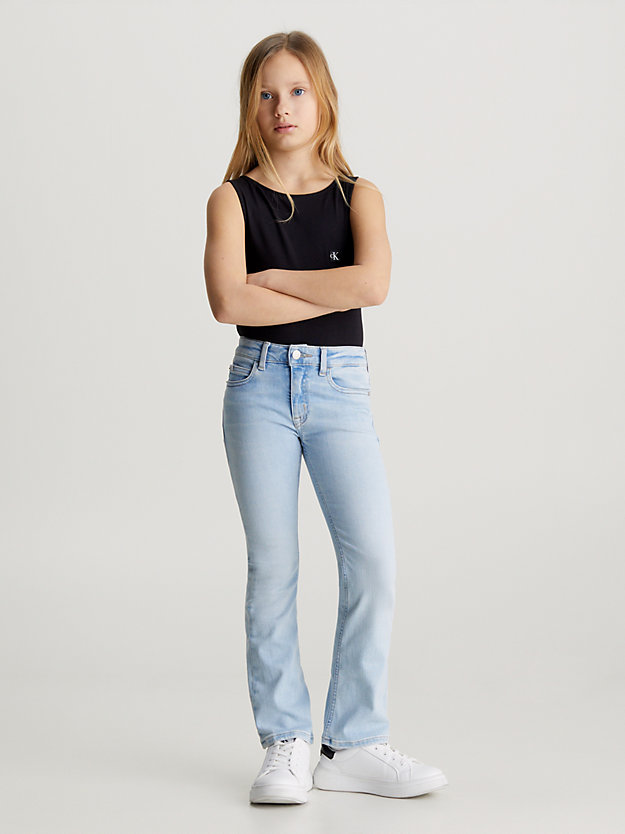 Calça jeans flare de cintura média