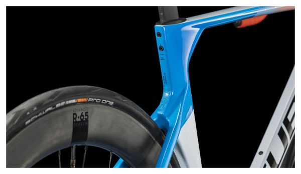Vélo de Route Cube Litening Aero C:68X SLT Shimano Dura-Ace Di2 12V 700 mm Gris Bleu Rouge Teamline 2024