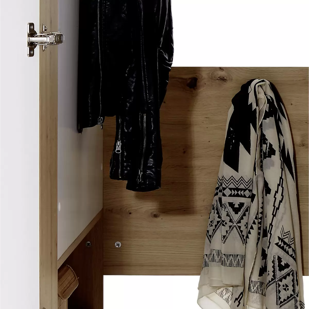 Eckschrank Box weiss,Eiche