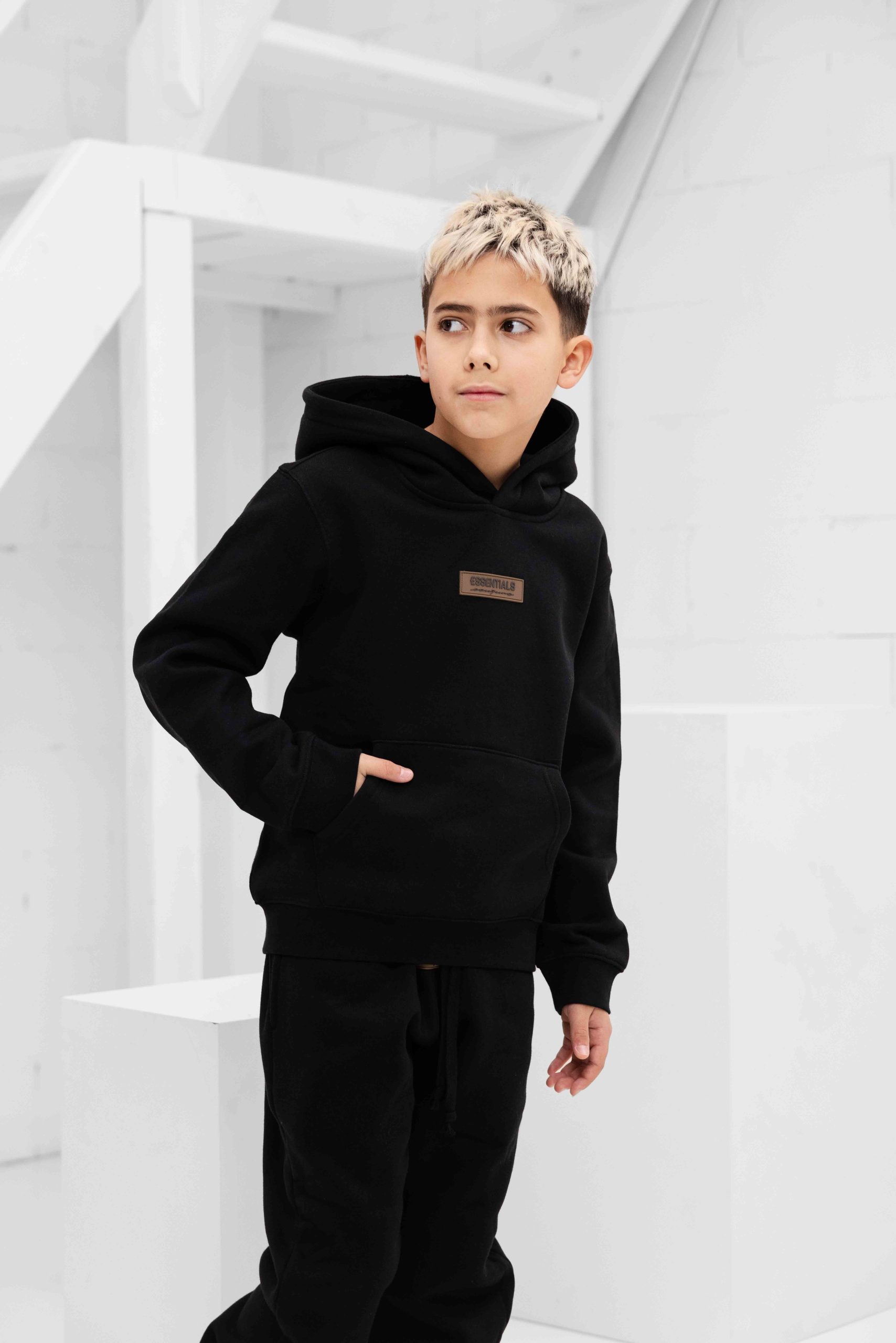 Cou7ure Essentials Rubber Trainingspak Kids Zwart