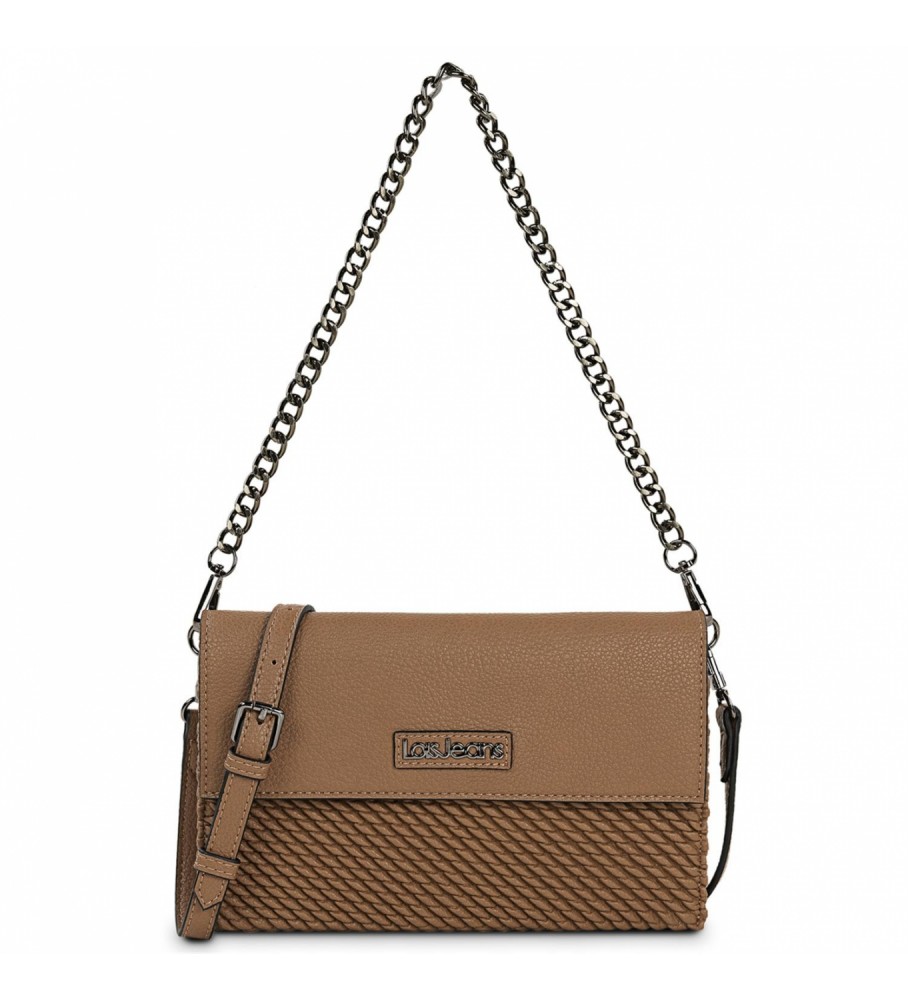 Bolsa de ombro feminina Lois LOIS com alças intercambiáveis 311766 cor taupe