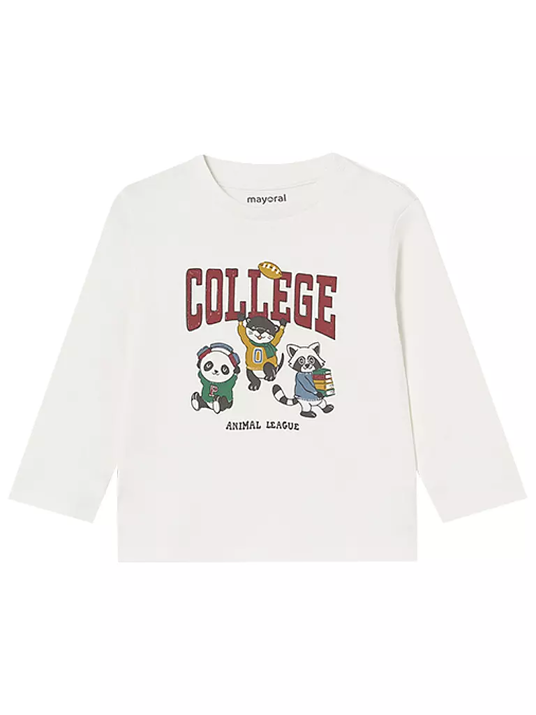 MAYORAL Baby Langarmshirt  weiss