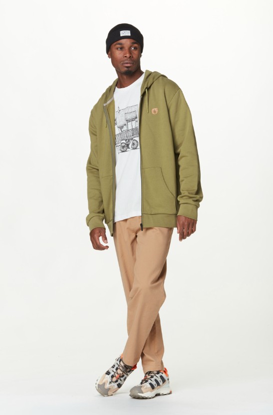 Picture Lil Cork Zip Hoodie Army Green