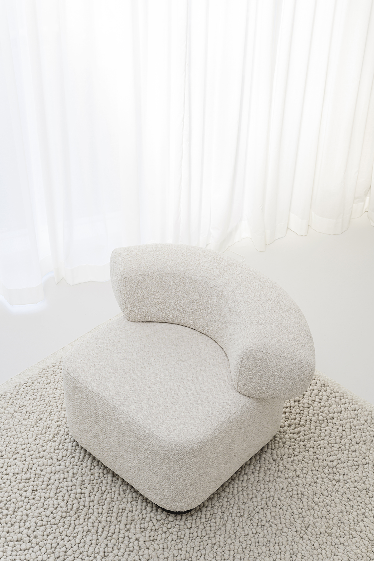 Luna Lounge 1 Seater Facet 1037 frame zwart
