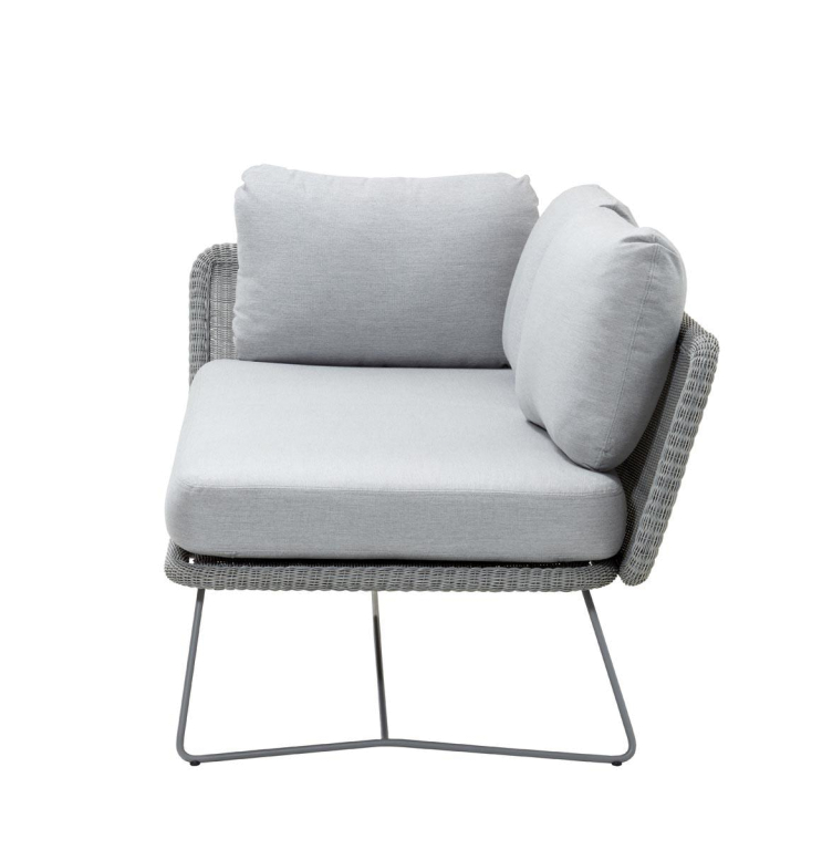 Cane-Line Horizon 2-zits loungebank module rechts grijs