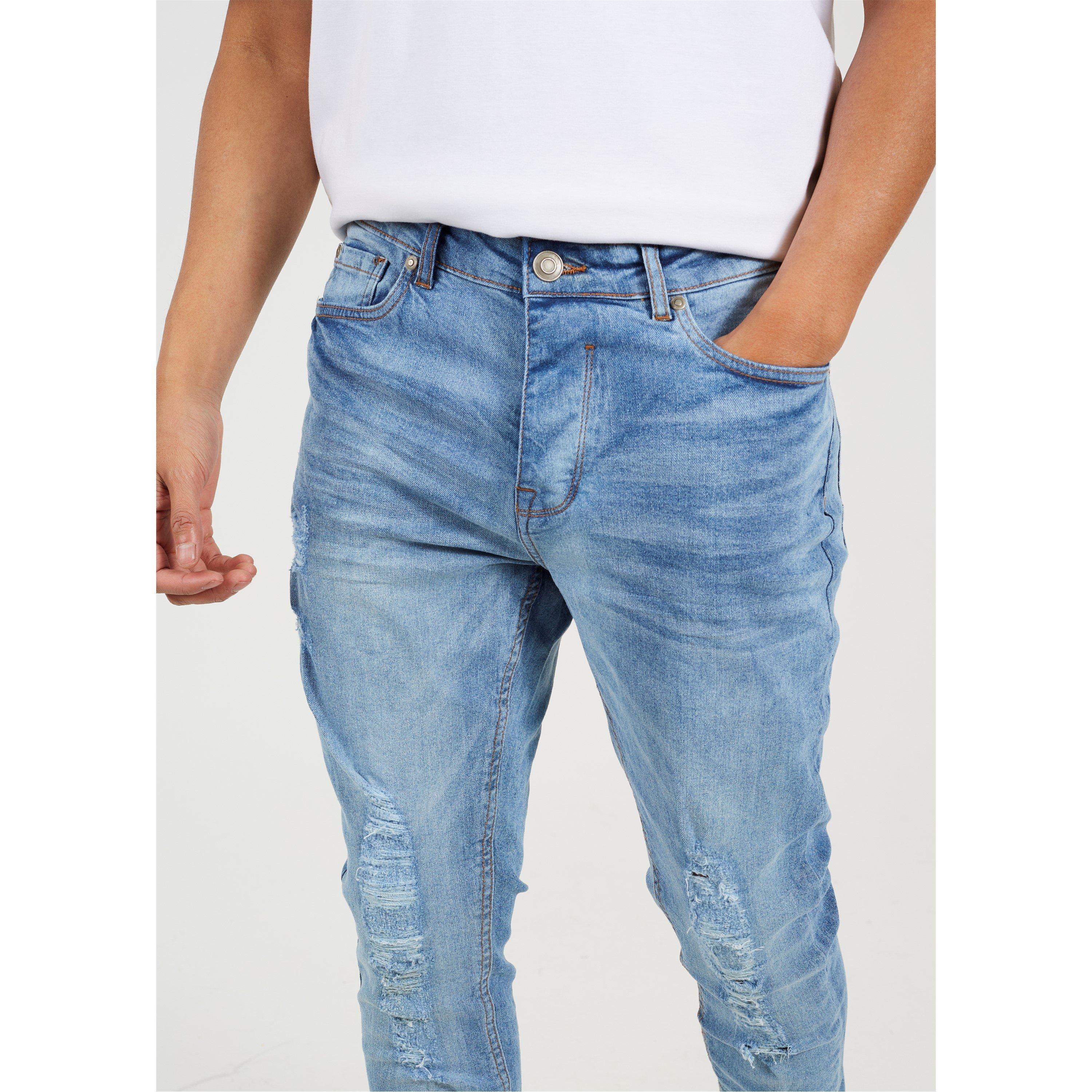 Brave Soul Skinny Fit Jeans with Knee Rips